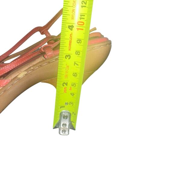 Sofft Coral Leather Strappy Sandals Size 8 – Comfortable Heeled Summer Shoes - Picture 9 of 11